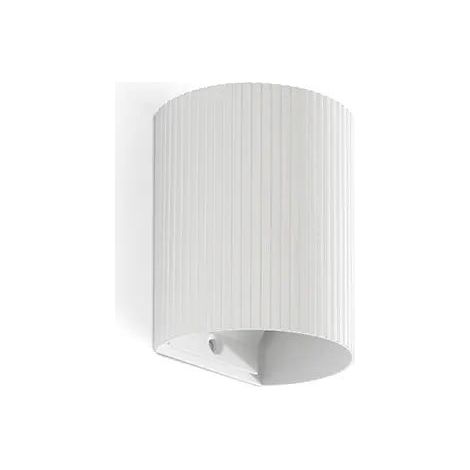 Lampada da parete SOLE scanalata bianca con interruttore 40526 (1/5)