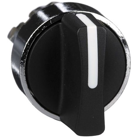 Cabeza selector negra maneta corta de Schneider  1 posición