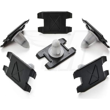 51718259025 Kit de 10 pièces : clips en plastique pour garnitures extérieures, protections de seuil de porte et moulures de passage de roue avant.