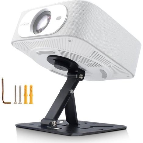 Soporte para proyector, Soporte de pared tipo mancuerna, Configuración de cine en casa, Giratorio 360 grados, Capacidad de carga de 3 kg, Negro (1/5)