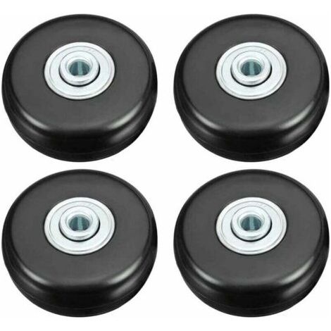 Roulette Valise, Bagage Valise Réparation Roulette Charge Lourd 50mm Muette Caoutchouc Universelle Pivotante Roue Rechange Transport Remplace Roulette 4PCS pour Valise/Bagage/Sac à Dos/Voyage (1/5)