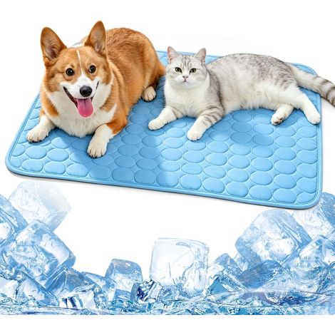 Tappetino rinfrescante per cani e gatti, freschezza auto-raffreddante (70x55 cm, L) Coperta rinfrescante per cani e gatti in estate, tappetino rinfrescante in seta di ghiaccio traspirante, tappetino r (1/5)