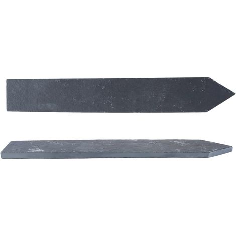 Lot de 10 piquets en ardoise pour plantes aromatiques (20 x 3 cm) – Résistants aux intempéries, pour l'étiquetage extérieur (1/5)