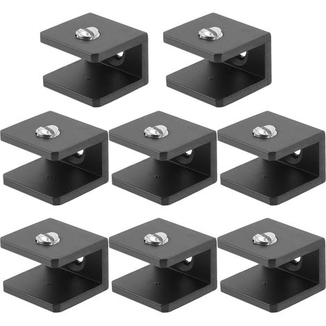 8 supports d étagère en verre noir faciles à installer et (1/5)
