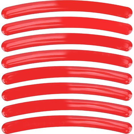 Autocollants Réfléchissants Imperméables Pour Jantes de Moto - 8 Pièces - Époxy 12x1cm (1/5)