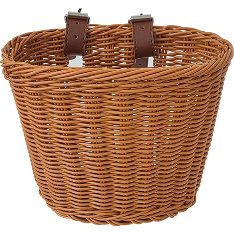Panier Tressé pour Vélo Enfant - Mini Panier Avant pour Tricycle, Draisienne et Trottinette - Pour Garçons et Filles - Marron (1/5)