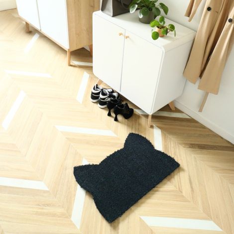 Paillasson Coco - Chat Miaou - Anthracite - 73 x 52 cm (1/5)
