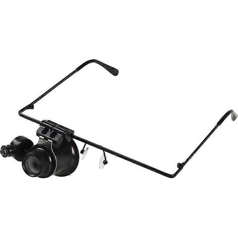 Loupe portable à LED haute puissance pour l'évaluation et la réparation de bijoux, d'antiquités et de porcelaine, ainsi que pour la réparation de circuits imprimés (monoculaire LED 20x) ( )