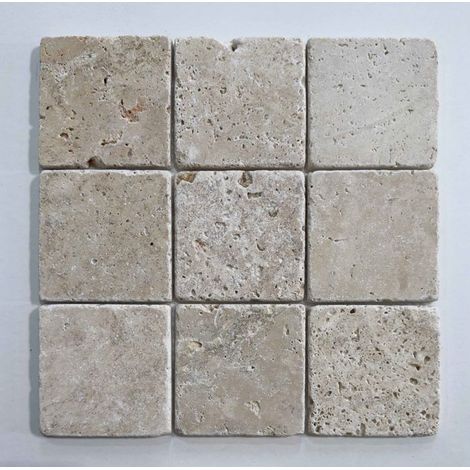 Mosaico - ALBEDO PIERRE - AL-1240 - Travertino Invecchiato Avorio - 30,5x30,5 cm - 1 cm di spessore