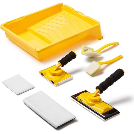Edger Tool Kit, 9 Inch Paint Pad Set, 7 Piece Edger Kit with Trim, Touch Up Pad, Corner Wall Pad and Ceiling Painters (1/5)