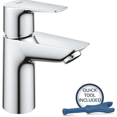 Waschtisch-Einhebelmischer mit Push-Open Ablaufgarnitur – GROHE SilkMove 28mm – verchromt – Einlochmontage – 24199001 (1/5)