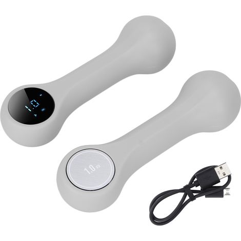 Intelligente Hantel mit LCD-Display, 1 kg, Grau – Fitness und Abnehmen (1/5)