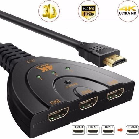 4K 2K 3D Mini 3 ports HDMI commutateur 1.4b 4K commutateur HDMI répartiteur 1080P 3 en 1 Port de sortie Hub pour CH87206258