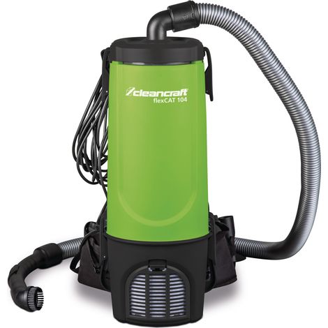 Aspirateur industriel dorsal 4L – Débit d'air 2000 l/min – Pour espaces confinés – Moteur 0,7 kW avec protection thermique – Cleancraft