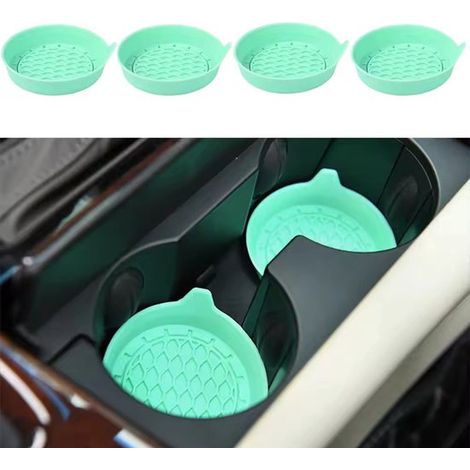 Posavasos para portavasos de coche, inserto de silicona para portavasos, portavasos universales antideslizantes, rosa (1/5)