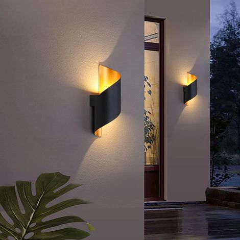 Moderne De Lampe Applique Murale Interieur 10 W Spirale Exterieur Up Down En Métal 3000 K Blanc Chaud LED Pour Bar (1/5)