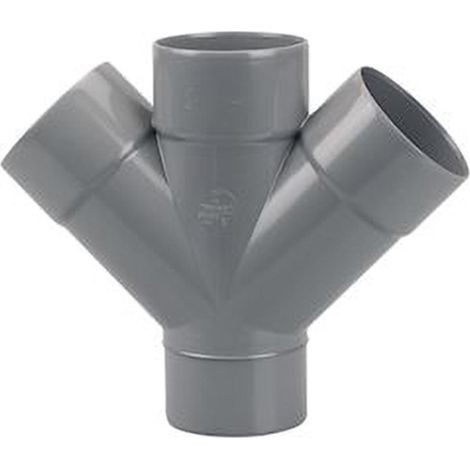 Culotte double parallèle PVC mâle-femelle 45° D100 - WAVIN - 3025815 (1/4)