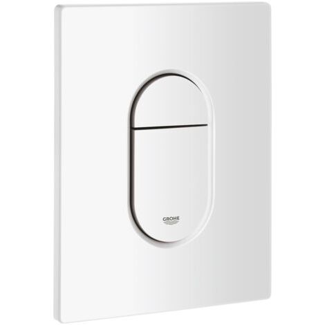 Plaque de commande de chasse d'eau Grohe 38844SH0 Arena Cosmopolitan, double chasse, blanche
