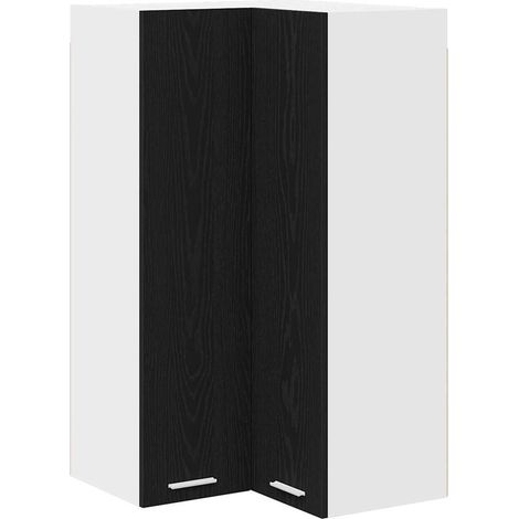 Maison Exclusive - Armadio pensile con porta Rovere Nero e Bianco 57 x 57 x 100 cm