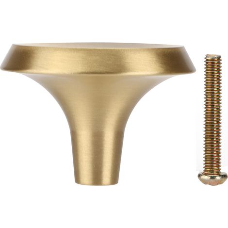 Poignées de tiroir en laiton pour cuisine, armoire et commode - boutons ronds design (1/5)