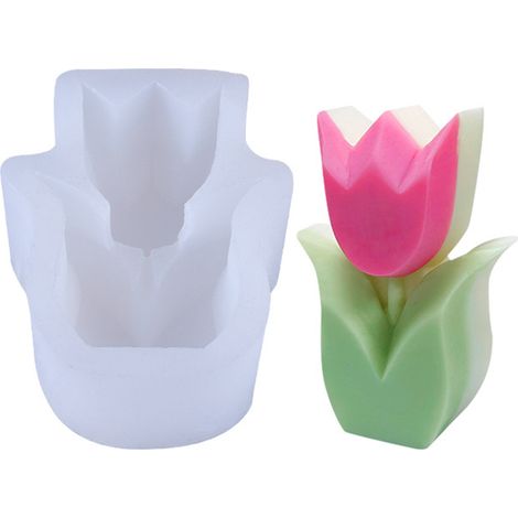 Multifunktionale 3D-Blumen-Silikonform für Kerzen und Schokolade, Pralinen und Kuchen
