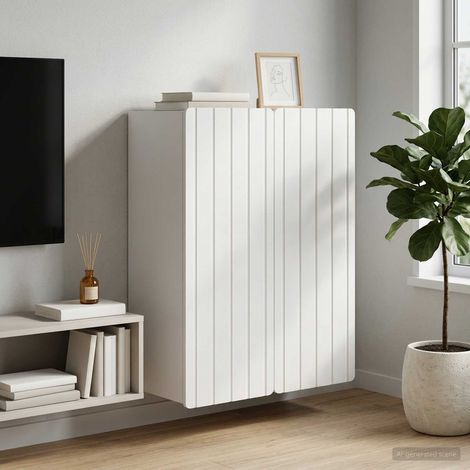 vidaXL Armario de pared Blanco 66 x 34,5 x 92 cm Madera de ingeniería (1/4)