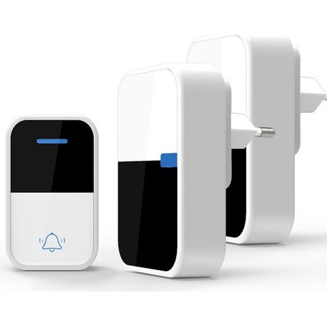 Sonnette sans fil auto-alimentée sans batterie sonnette de porte étanche 38 sonnerie bouton poussoir recevoir appel cloche télécommande sans fil extérieur électronique sonnette téléavertisseur anneau (1/5)