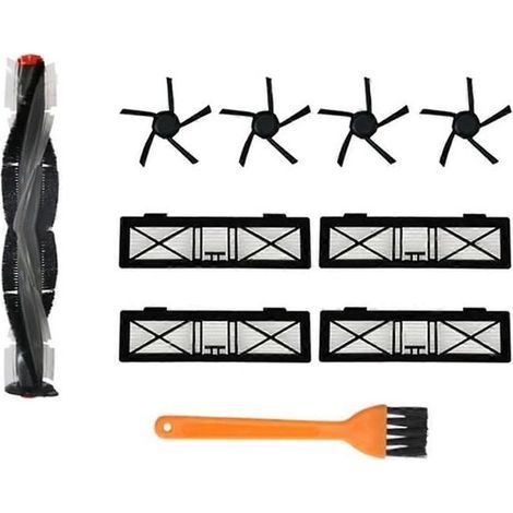 Lot de 7 accessoires pour Neato Botvac Connected D10 D9 D8 D3 : brosse principale, brosse latérale et filtre.