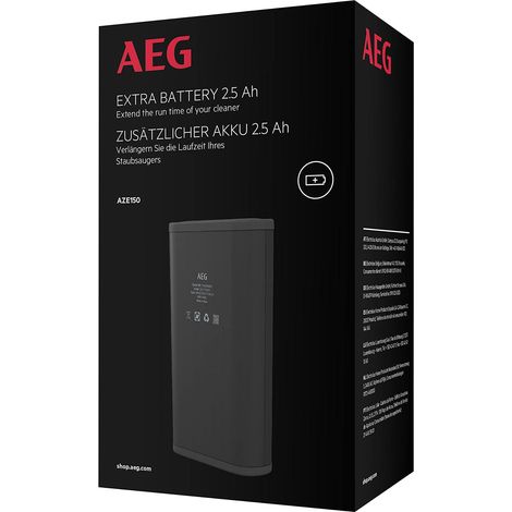 AEG AZE150 Batteria di ricambio per AP8000 (batteria di riserva, lunga durata, cambio rapido, capacità 2,5 Ah, potenza potente, nero) (1/2)