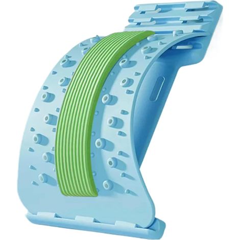 Appareil de massage et d'étirement du dos, réglable sur 3 niveaux, correcteur lombaire antidérapant, appareil portable pour soulager les douleurs dorsales et favoriser la relaxation grâce à sa fonctio (1/5)