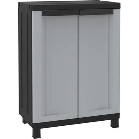 Armario resina medio 2 puertas negro gris twist black 68 x 3 (1/2)