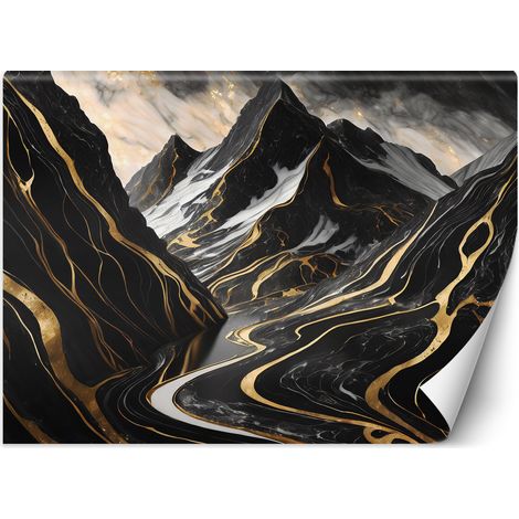 Fototapete Berge Abstraktion Glamour 450x315 cm