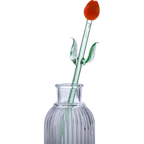 Bouquet de fleurs en verre soufflé à la main, idéal pour la Saint-Valentin, Noël ou un anniversaire. Décoration (1/5)