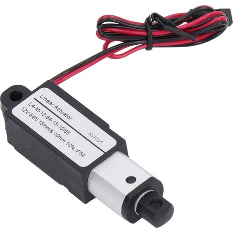 Actionneur linéaire miniature électrique en aluminium ABS, alimentation en courant continu, mini-actionneur de mouvement pour machines agricoles, 12 V, 10 mm, 0,4 pouce (1/5)