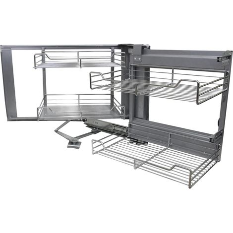 KuKoo Corner Kitchen Cupboard Pull Out Drawers - Right Hand