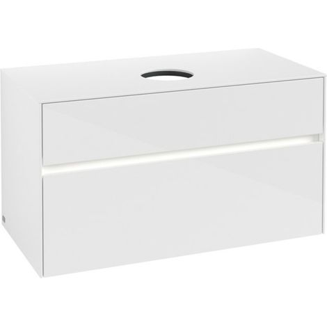 VB Waschbeckenunterschrank Collaro C038B0 1000x548x500mm Eckig Glossy White (1/3)