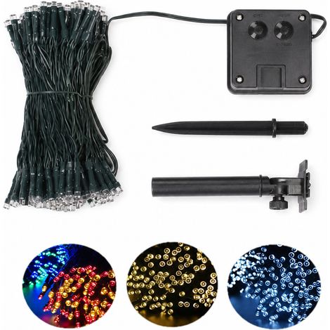 Guirlande LED Solaire Violette Extérieure, Étanche IP65, 50 LED avec Télécommande, Jardin et Camping (1/5)