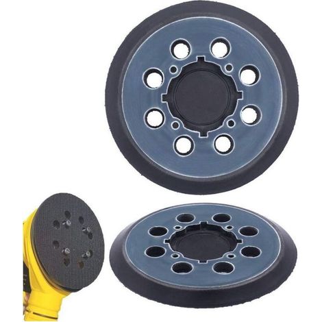 Plateau de ponçage de 125 mm pour Dewalt, plateau de ponçage de 5 pouces à 8 trous pour DWE6421, 6421K, DWE6423, 6423K, DCW210B, DWE64233 et N329079, tampon de rechange à boucle et crochet