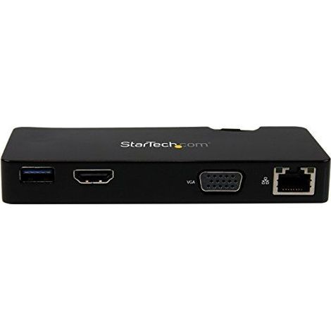 StarTech.com USB 3.0 Universal Laptop Mini Dockingstation mit HDMI oder VGA, Gigabit Ethernet, USB 3.0 (1/5)
