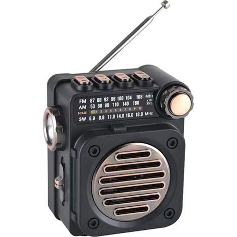Adapté aux mini radios FM/AM/SW, avec haut-parleur intégré et fonctionnalité sans fil. (1/5)