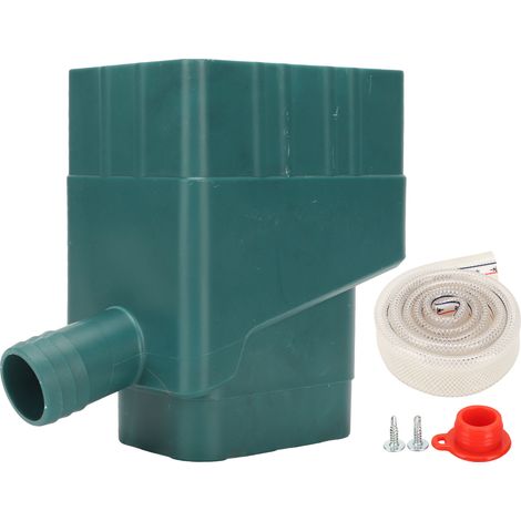 Eosnow Système de collecte d'eau de pluie,système de connecteur de inverseur d'eau de descente standard,avec tuyau de 40 pouces,pour jardin de pelouse,vert (1/4)