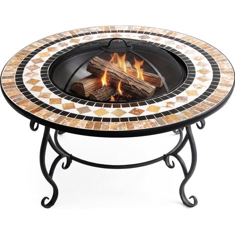 Centurion Supports Fireology BELUGA Opulent Garden & Patio Heater Fire Pit Brazier, Coffee Table, Barbecue and Ice Bucket - Marble Finish (1/5)