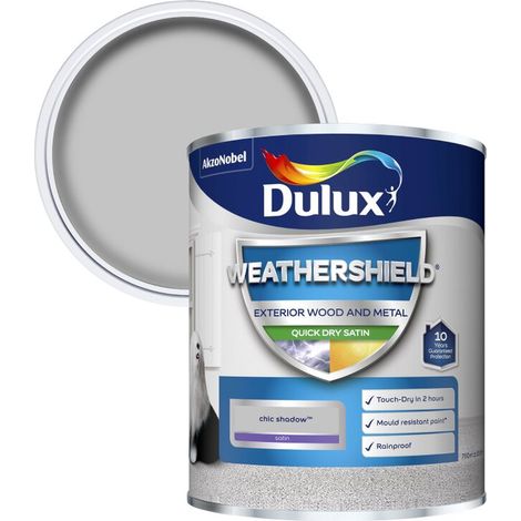 Dulux Retail Weathershield Exterior Satin Paint - Chic Shadow - 750ml
