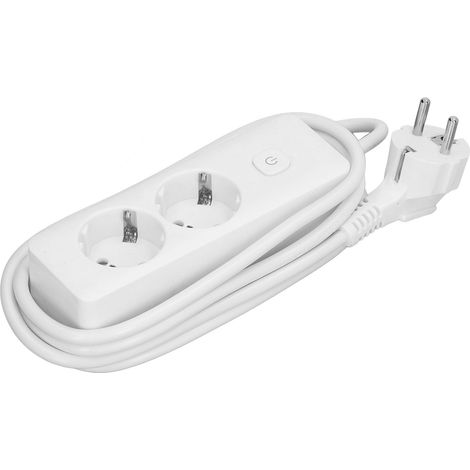 2200 W 10 A 2-fach Steckdosenleiste mit Schalter, Anschlussdose, 250 V EU-Stecker, SF008-2 (1/5)