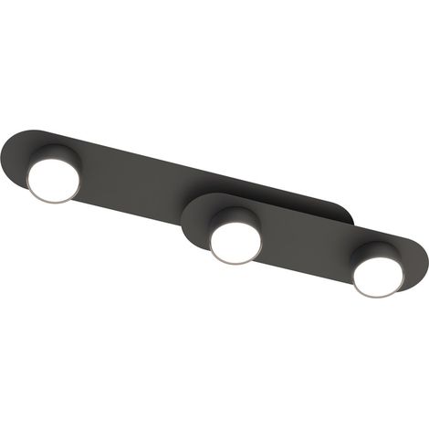 Plafoniera minimalista nera 3 luci GX53 STILO Emibig (1/5)