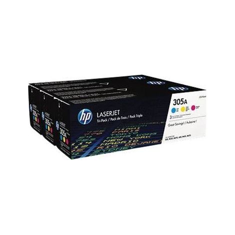 HP Confezione 3 Cartucce Originali di Toner Ciano Magenta Giallo LaserJet 305A (1/5)