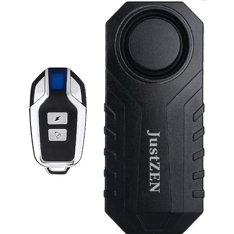 Alarme antivol pour vélos et motos 113 dB, JustZEN™ X2, capteur de vibrations réglable, étanche IP55, télécommande, noire (1/5)