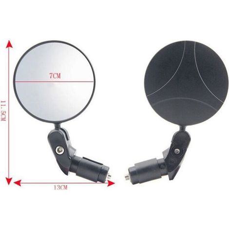 2 rétroviseurs vélo – verre/silicone – 360° – noirs (1/5)