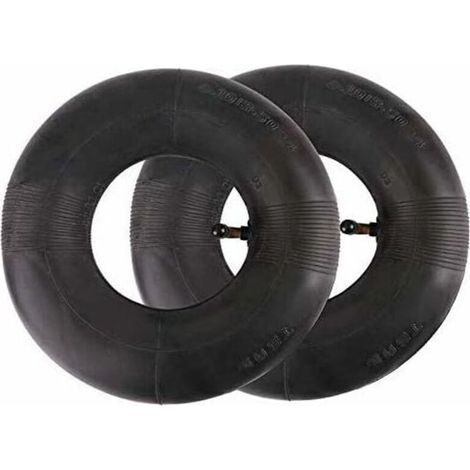Ensemble de 2 chambres à air 4.104 pour diable et chariotCaoutchouc isobutylène isoprèneValve courbée TR87Taux de gonflage 30° (1/4)