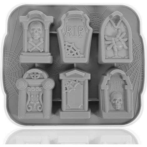 à Glaçons en Silicone Réutilisable de Pierre Tombale Couvercle, Bac (1/5)